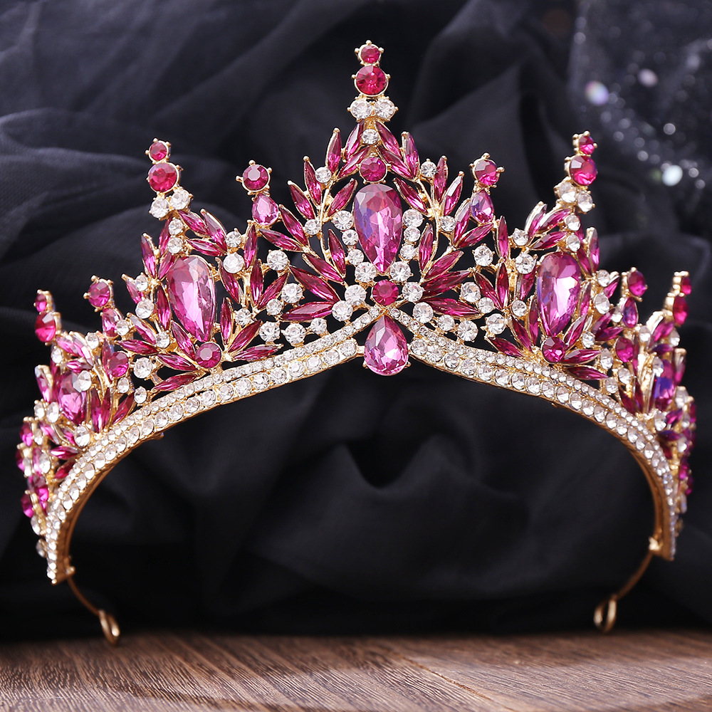100g Weight Crown Hair Accessories Type 1 Piece Quantity Wedding, Birthday, Festival Occasion Alloy Material Leaf, Crown Pattern All Seasons Season Women's, Adults Gender Diamond Design Bridal, Shiny Style Bridal Shiny Women's Adults Leaf Crown Alloy Diamond Crown 14