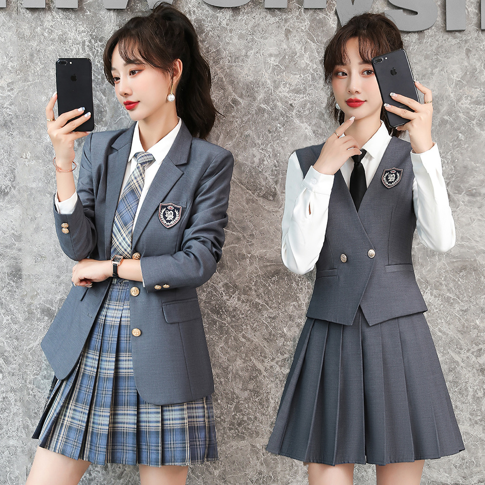 Jk Uniform Suit Professional Suit Female Autumn and Winter Kindergarten Teacher Kindergarten Uniform Work Clothes Preppy Style Work Clothes