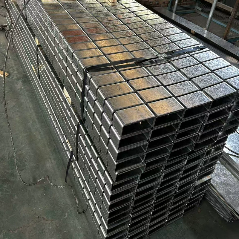 Glass crooked fence with stairs, groove