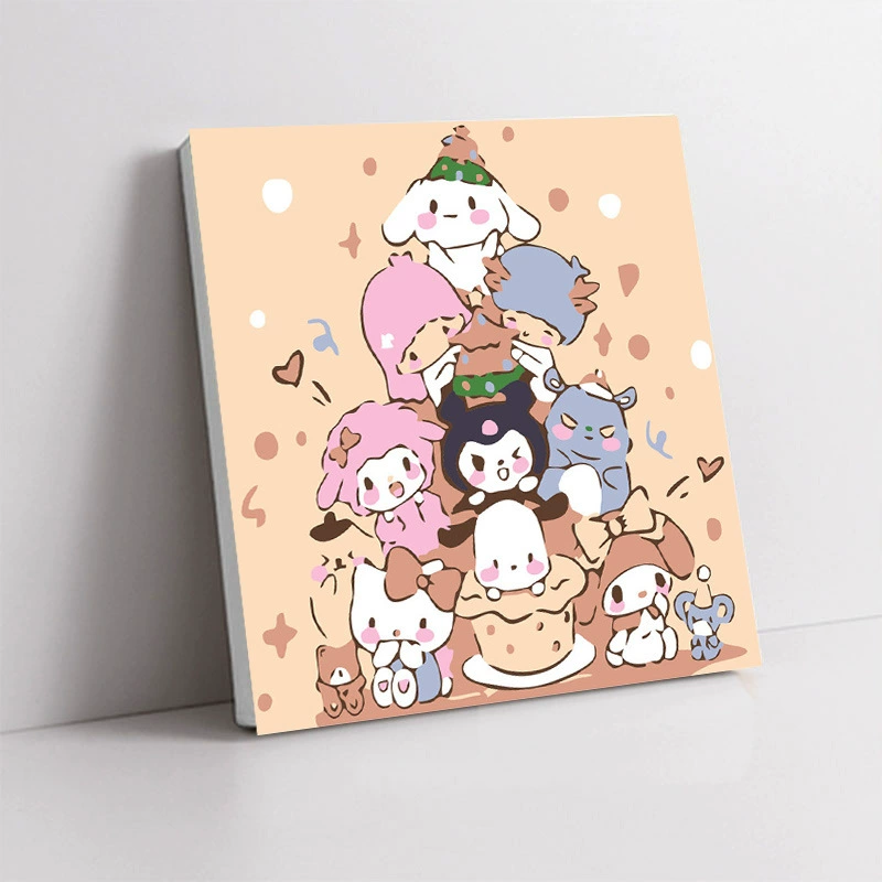 Handmade Acrylic Canvas Art Print, Square 20×20 / 30×30 cm, Sealed Backing, Giftable Designs