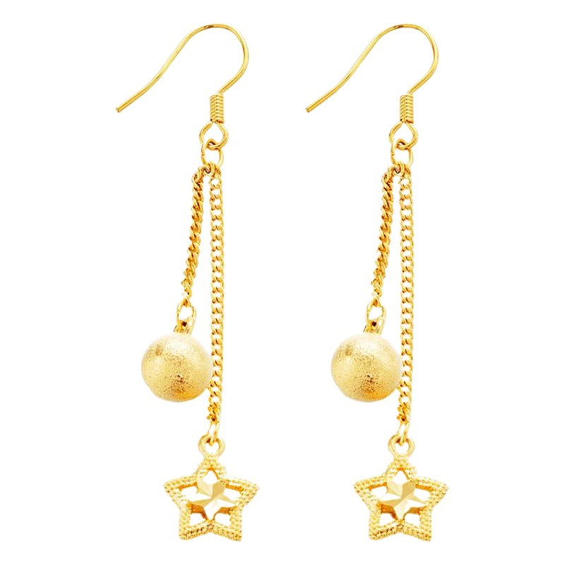 Pendientes de oro arena largas líneas de oreja de borla no se desvanecen durante mucho tiempo accesorios de cobre de alta calidad imitación de oro joyería de oreja de moda nupcial