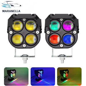Elektrikli avtomobil, motosiklet RGB dördyarpaqlı 4LED örtüklü projektor, fənər, işıq