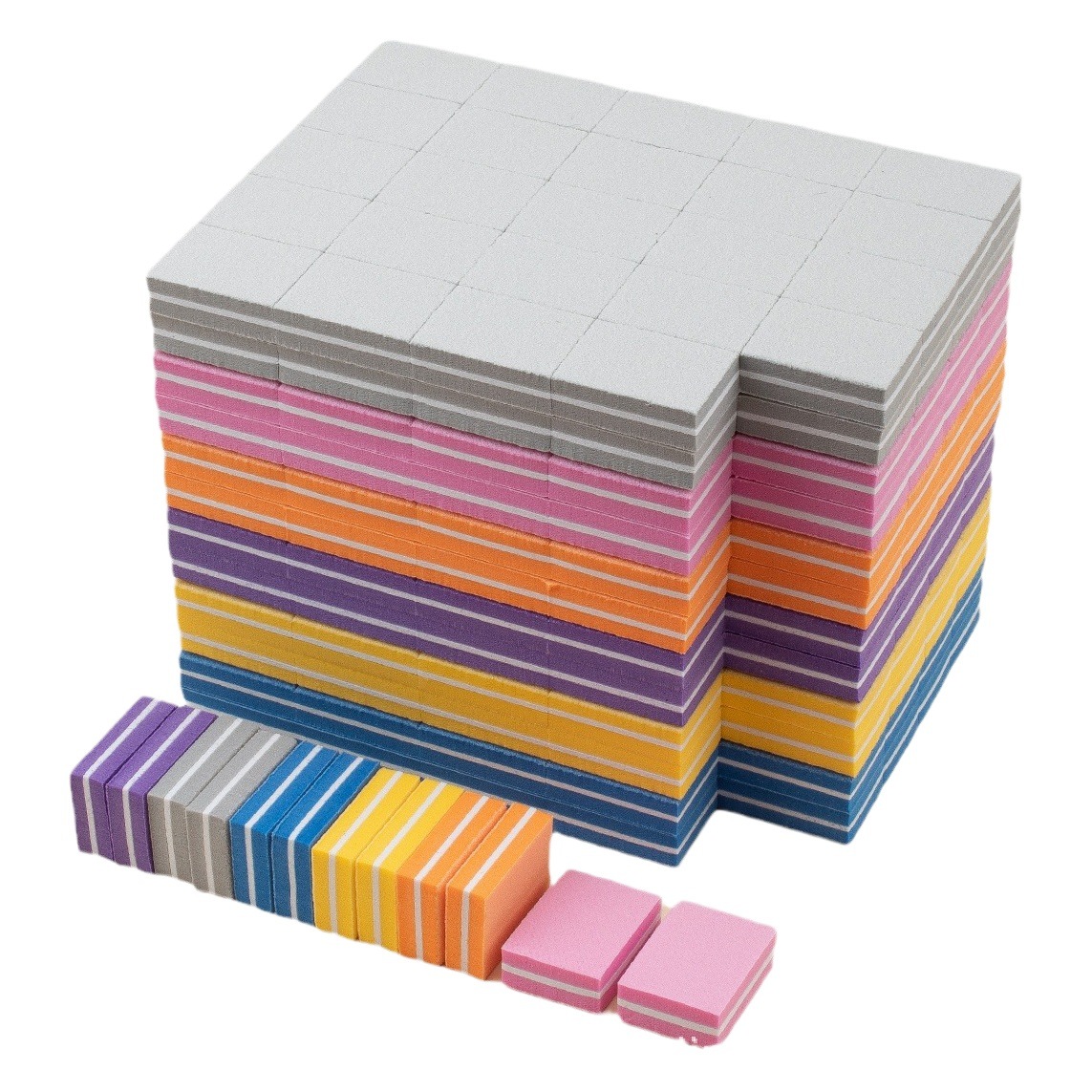 Esponja de uñas mini cuadrado alto espumado pulido colorido bloque de tofu al por mayor fuente de suministro transfronterizo especial fabricante