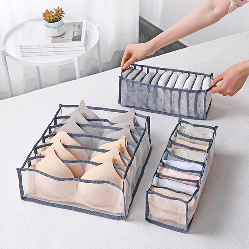 Underwear storage box, sock wardrobe drawer-style, bra and underwear compartmented organizer, household storage bag