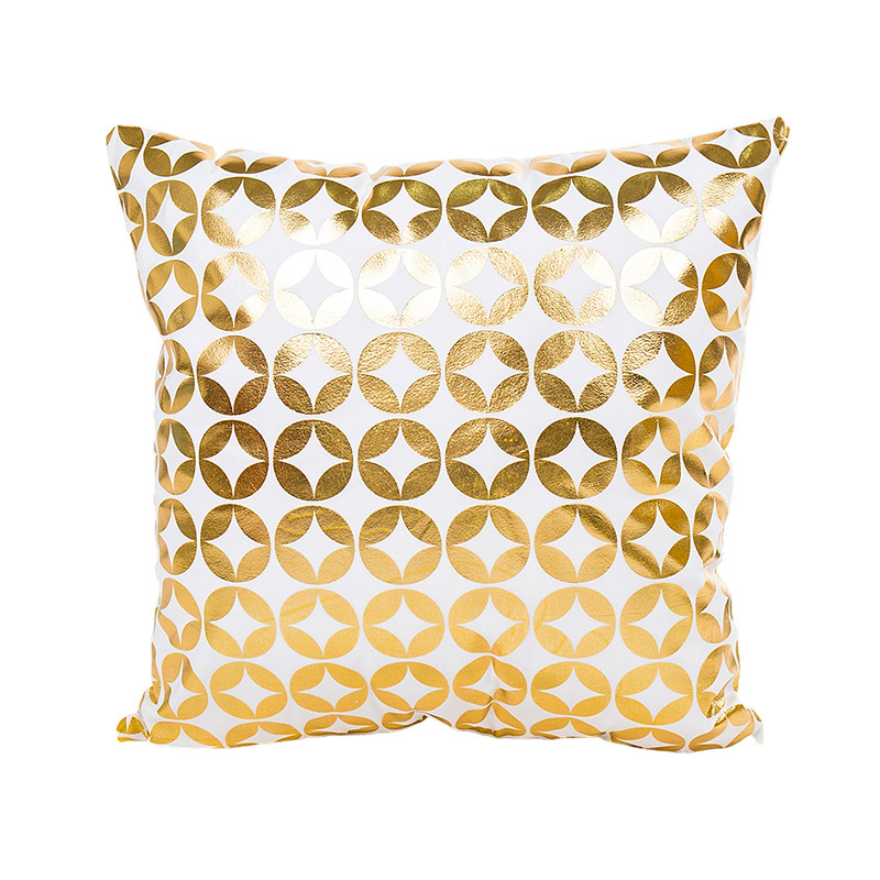 Funda de almohada con estampado dorado para el verano 2026, suave y cómoda, decoración para sofá, funda de almohada moderna para el hogar, disponible para venta al por mayor. image 27