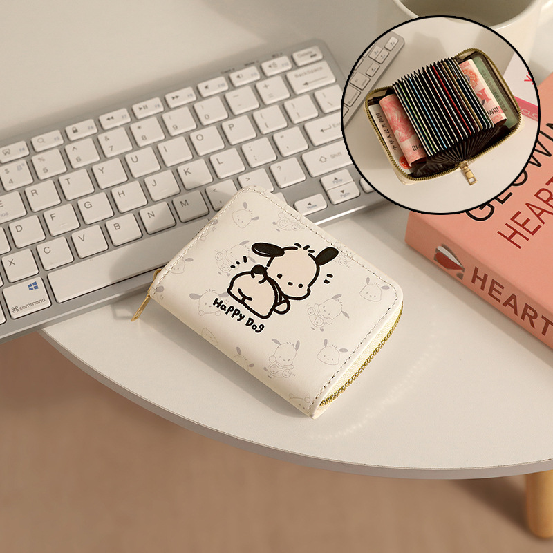 Cartoon multi tarjeta de gran capacidad mini cartera encantadora tarjeta de visita tarjeta de identificación tarjeta de licencia de conducir cubierta para mujeres