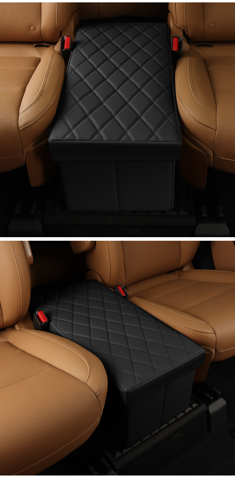 Ideal L8/L9 car special storage box two rows aisle leather car rear seat ideal one folding storage box