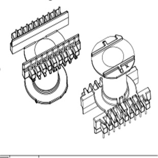 EC49 transformer skeleton ER49 high frequency power skeleton ER49 vertical skeleton 9+9 with supporting magnetic core