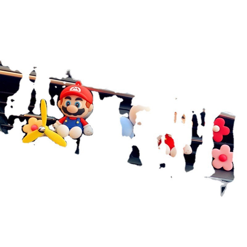 Mario Car Perfume Aire acondicionado Salida de aire Decoración del automóvil Aromaterapia del automóvil Decoración del automóvil Decoración del automóvil Adornos de dibujos animados Fragancia