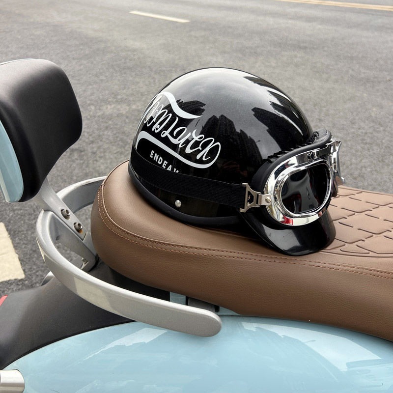 Suitable for trendy retro electric vehicle helmets, personalized wind protection, summer 3C certified safety helmet, unisex, sun protection half helmet