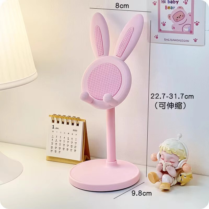 Cartoon Cute Bunny Desktop Mobile Phone Holder Tablet Universal Adjustable Telescopic Lifting Student Lazy Holder