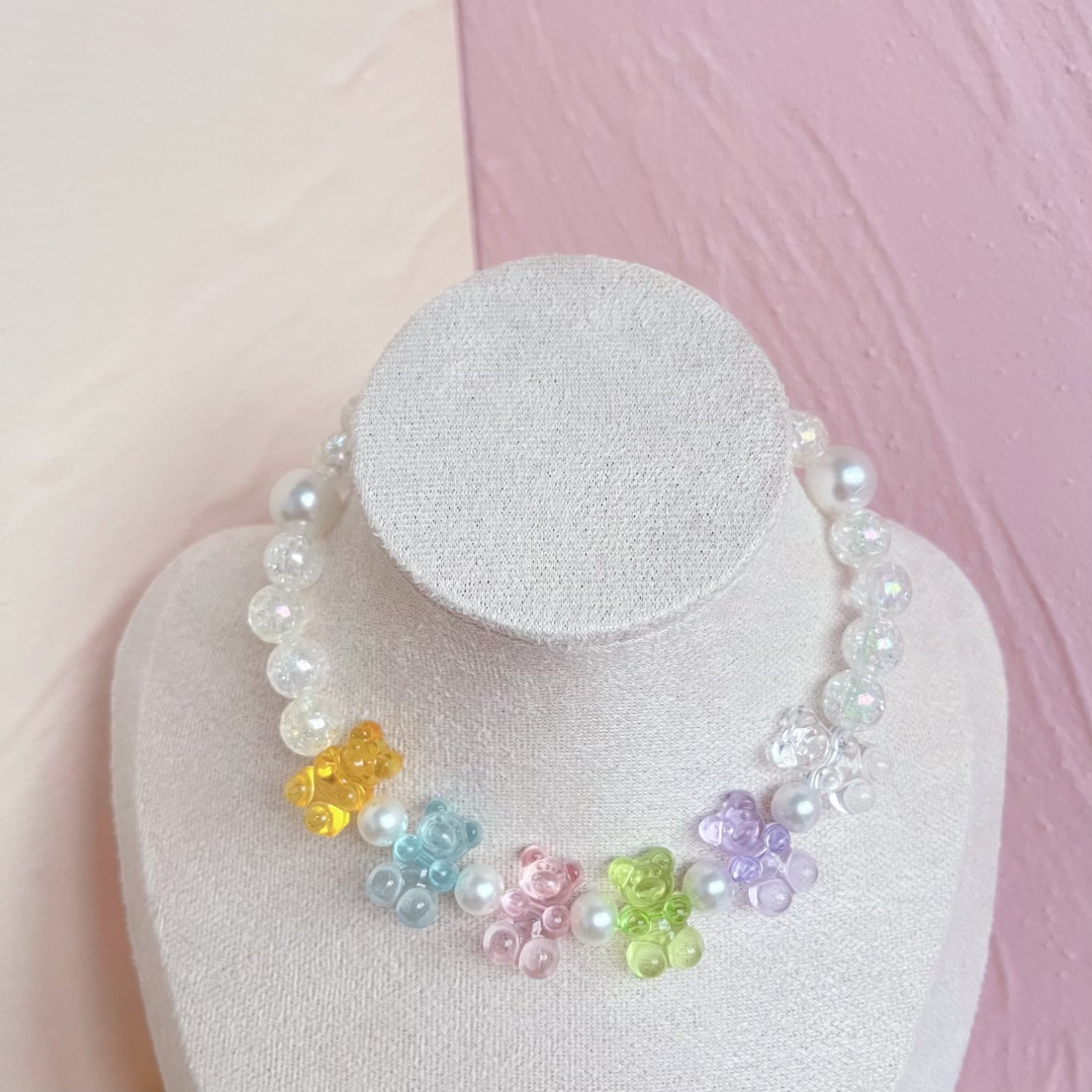 Hanfeng pet collar de perlas adorable panda collar de perlas gatos que panda collar de perros accesorios de dibujos animados