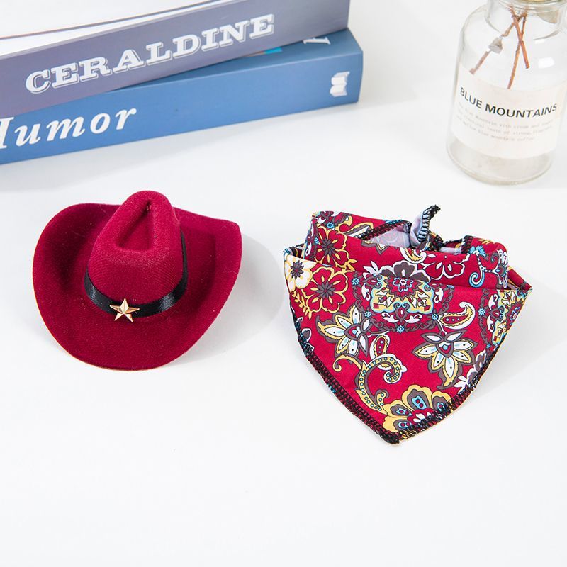 Pet Western Cowboy sombrero cool cool pet gato perro tocado vaquero muy ocupado tomando fotos lindos sombreros de vaquero