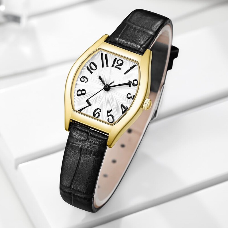 Cross-Border Hot-Selling Barrel-Shaped Women's Watch with Easy-To-Read Arabic Numerals, Women's Dress Watch, Leather Strap Watch Wholesale Cross-Border Hot-Selling Barrel-Shaped Women's Watch with Easy-To-Read Arabic Numerals, Women's Dress Watch, Leather Strap Watch Wholesale