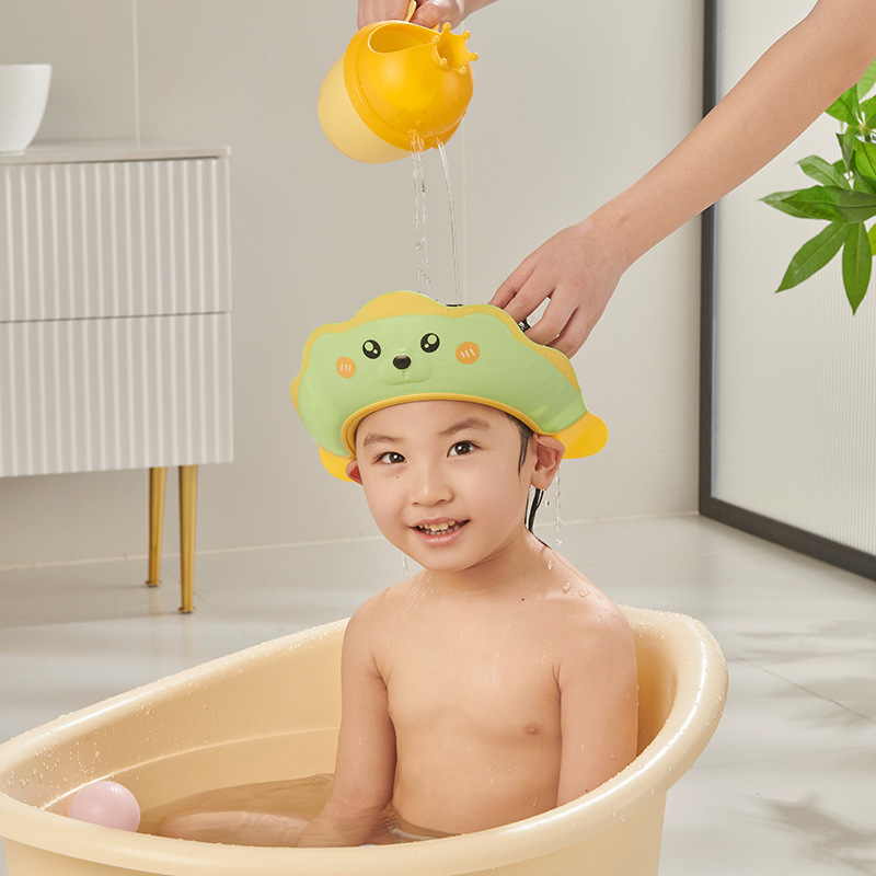 Sombrero de retención de agua para niños, gorro de ducha impermeable, artefacto de champú para bebés, lavado de cabello para niños, gorro de champú para baño