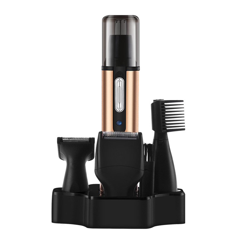 Cross-border Komei hombres multi-funcional 4-en-1 nariz pelo trimmer Shaver barba ceja traje eléctrico nariz pelo instrumento