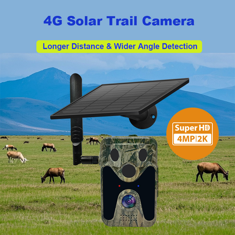 Cross-Border 4G Solar Outdoor Hunting Camera Infrared Waterproof Animal Tracking Sensor Photo Garden Wild Monitoring_voghion.com