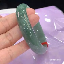 玉手镯天然正品浅绿色玉镯子 冰种翡翠色货少女妈妈款特价带证书