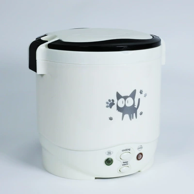 Ou Zhibao Car Rice Cooker 1 Liter Mini Rice Cooker Car C2 English Version Cross-Border 12/24V/220V European Standard (Digər kiçik elektrik cihazlar)