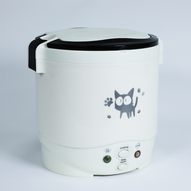 Ou Zhibao Car Rice Cooker 1 Liter Mini Rice Cooker Car C2 English Version Cross-Border 12/24V/220V European Standard