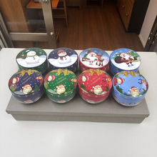 2.2oz圣诞香薰蜡烛罐跨境品创意巧克力饼干糖果铁罐包装礼品铁盒