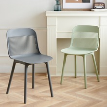 北歐餐椅現代簡約家用塑料椅子靠背椅加厚休閑洽談椅奶茶店餐桌椅