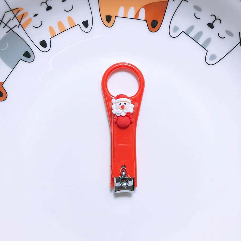 Christmas single nail clippers with nail grinding Big Red anti-sputtering children's nail clippers mini cute girls nail clippers