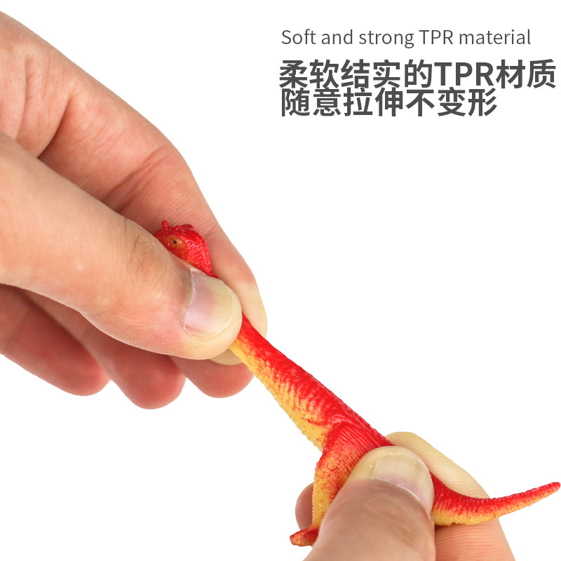 TPR Simulation Dinosaur Toy Model Stress Relief Venting Twist Egg Squeeze Soft Rubber Dinosaur Tyrannosaurus Rex 12 Pack 