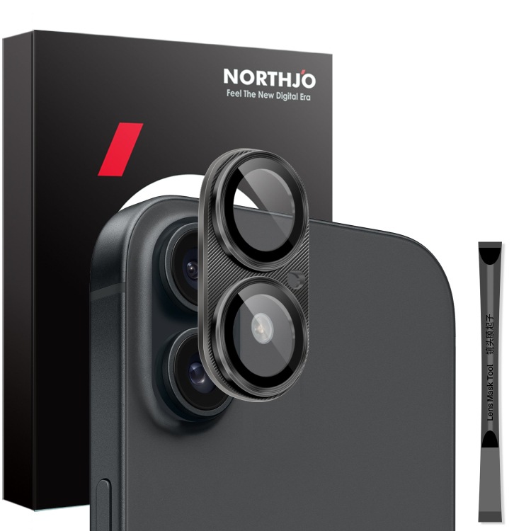 NORTHJO CD Armour Protector de lente integral para iPhone 16 / 16 Plus