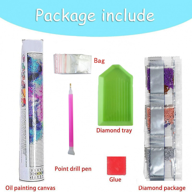 Transfronterizo 30*40 diamantes completos pintura de diamantes diy hecha a mano diy puntos piedras preciosas punto de cruz pegatinas de diamantes mosaico de diamantes