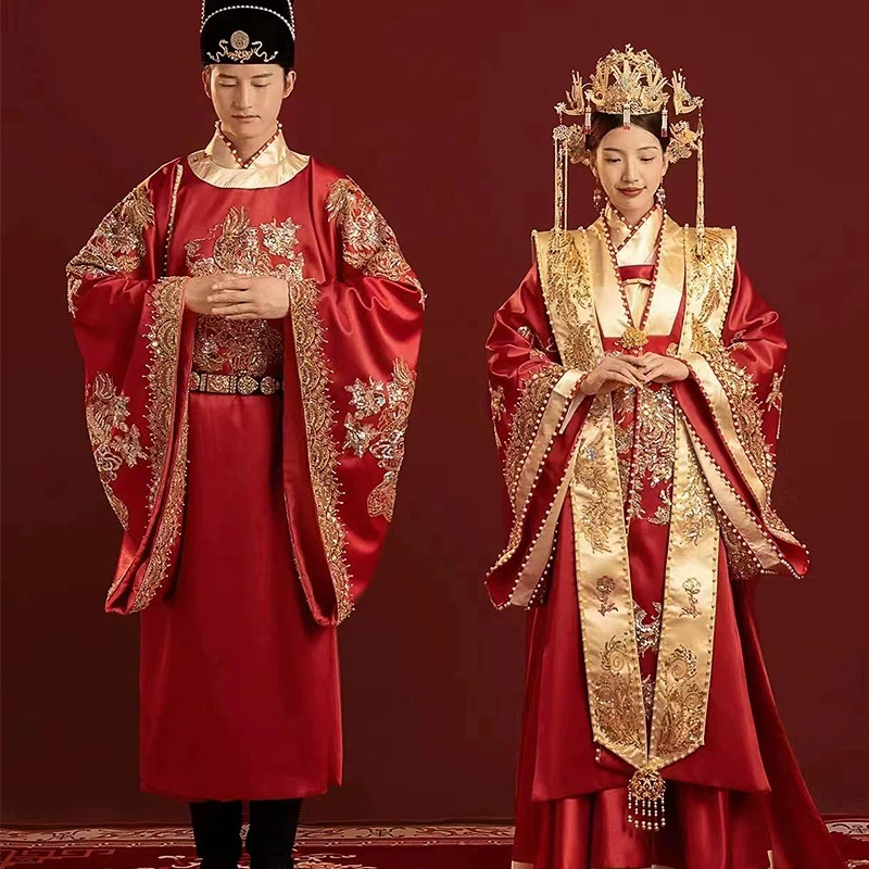 Hanfu, set, suhe traditional wedding dress, classic evening dress, Chinese style, for beloved