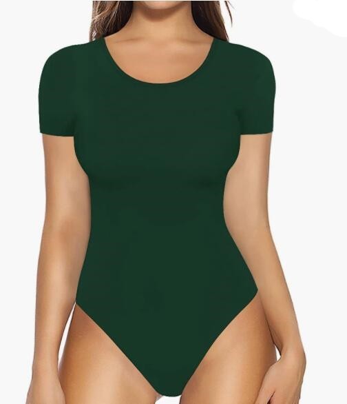 318g Weight Long Sleeve Sleeve Length Shorts Pants Length Acetate Fiber Fabric Type Mid Waist Waist Line Rompers Pants Type Stretchy Elasticity Bodysuits Tops Type Holiday, Daily Occasion Skinny Fit Type Solid Color Pattern Summer, Spring Season Women's Gender Streetwear Style Wholesale Women's Streetwear Solid Color Long Sleeve Bodysuits 25