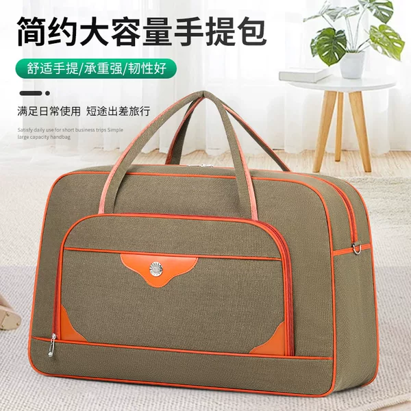Encrypted canvas travel bag large capacity high sense portable shoulder bag foreign trade long and short distance men's and women's luggage bag wholesale