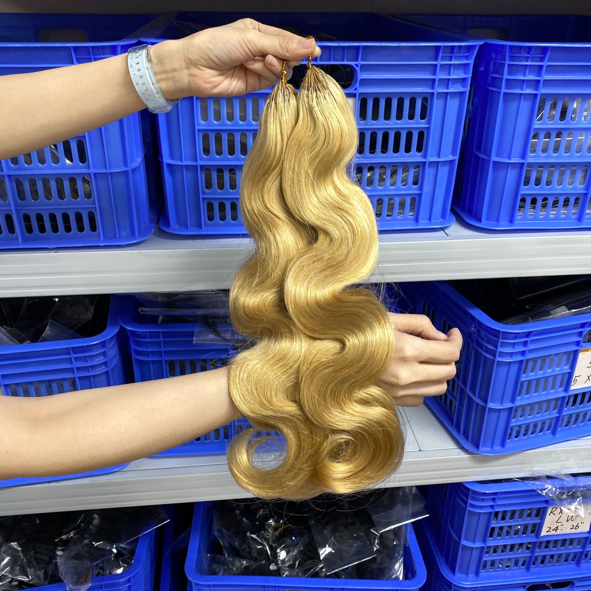 Extensiones Crochet de Cabello Humano Real, Tejido a Mano, para Mujer