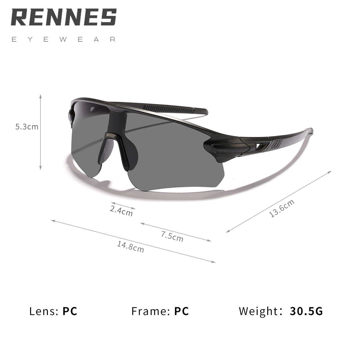 Nuevas gafas de ciclismo deportivas al aire libre transfronterizas para hombres y mujeres, gafas de sol de protección solar de medio marco de colores Sunglass image 6