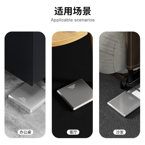 International electrician stainless steel flat push ground plug five-hole USB all-copper power socket waterproof multi-function network plug