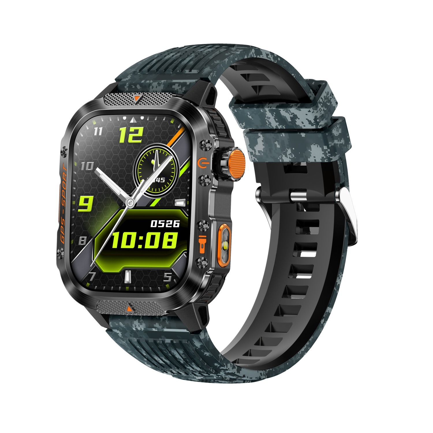 HT36 Smartwatch Rugged Outdoor Sports Watch GPS Beidou Positioning Bluetooth Calling Heart Rate Monitoring_voghion.com