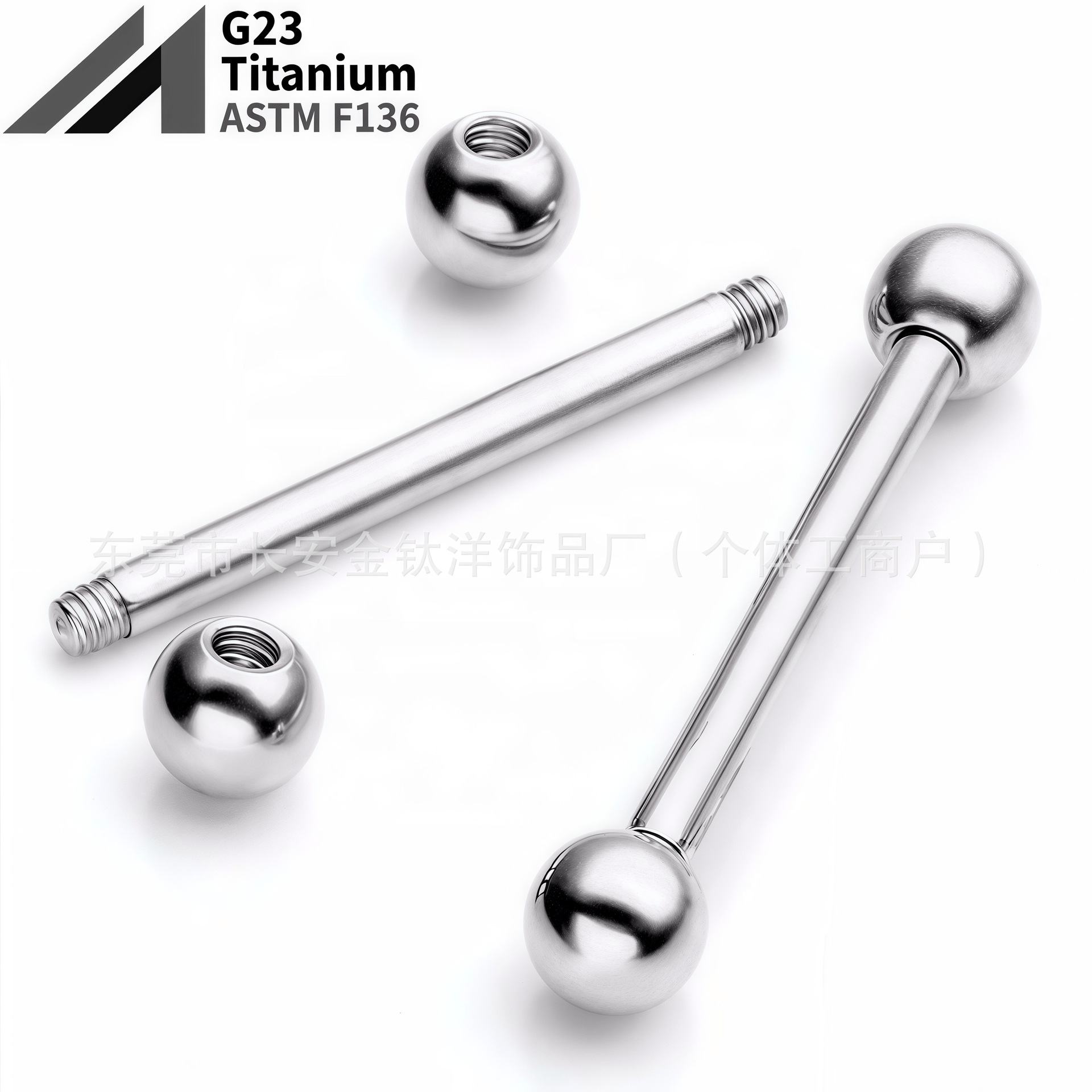 16G labret stud size and finish detail