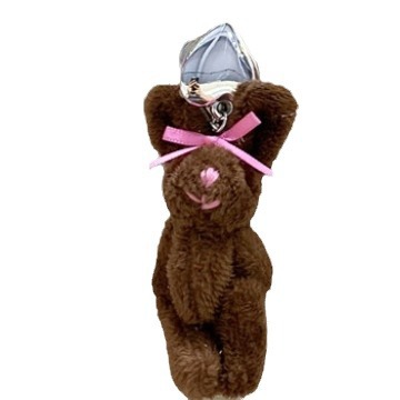 Nuevo estilo coreano lazo amor conejo oso colgante dulce y lindo bolso todo fósforo bolso llavero colgante
