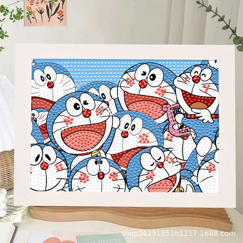 Diamante nuevo lápiz de dibujos animados pequeño nuevo pegatino diy puzzle manual regalo de cumpleaños para niños estudiantes