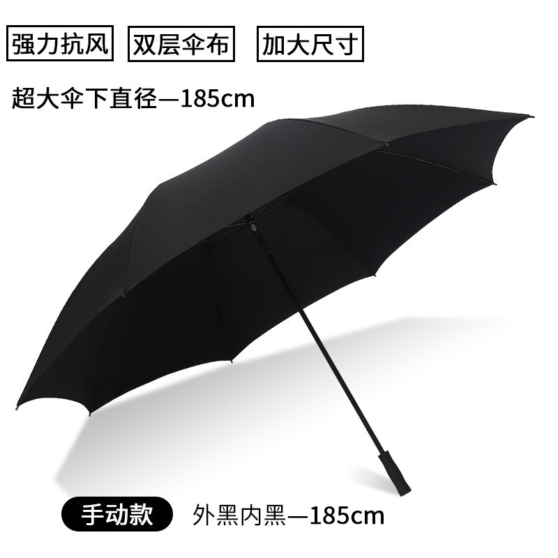 自动大雨伞长柄超大号双三四人防晒双层抗风加大加厚加固LOGO|undefined