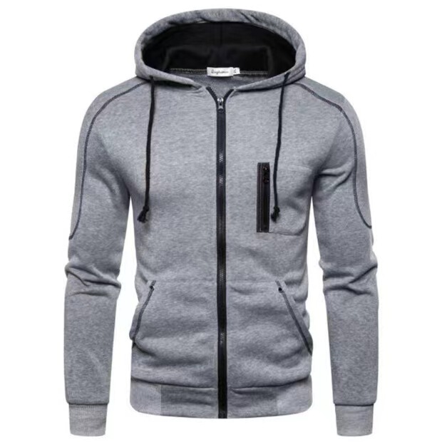 Amazon Cross Jimo Cardigan Jacket Spring and Autumn Men's Zipper Hooded Sports Men's Casual Sweatshirt Short Style Amazon Cross Jimo Cardigan Jacket Spring and Autumn Men's Zipper Hooded Sports Men's Casual Sweatshirt Short Style