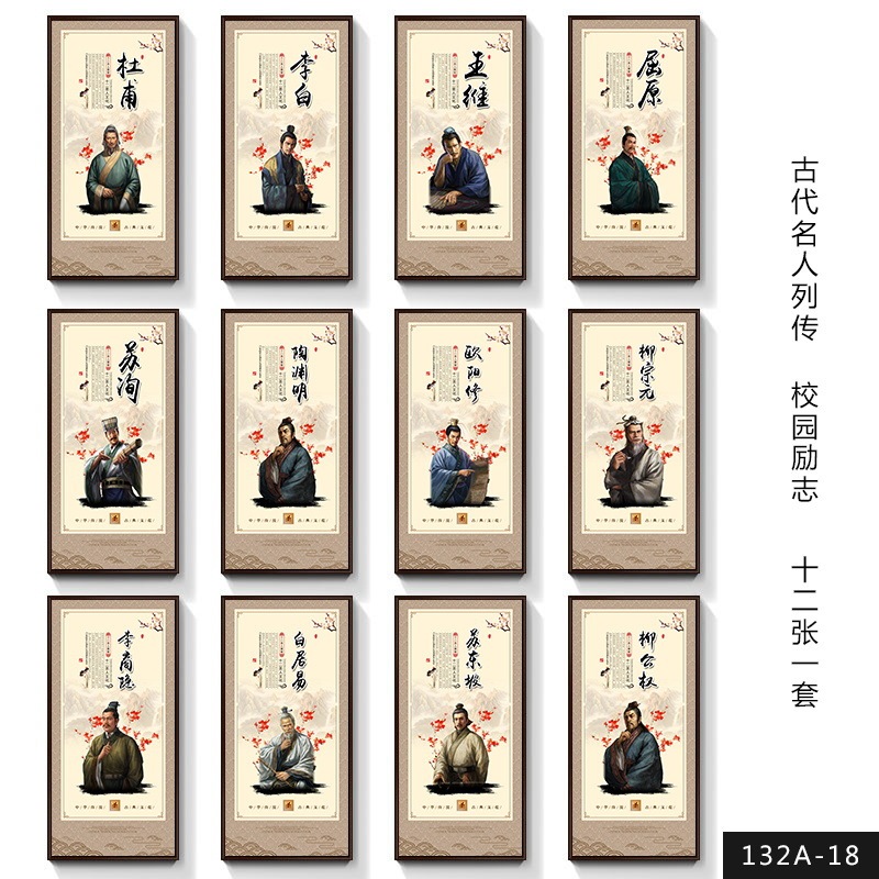 有名人の名言装飾画の励ましの志のスローガンの警句は教室のクラスの文化を掛けて壁を飾って学校の壁の壁画を貼ります。|undefined