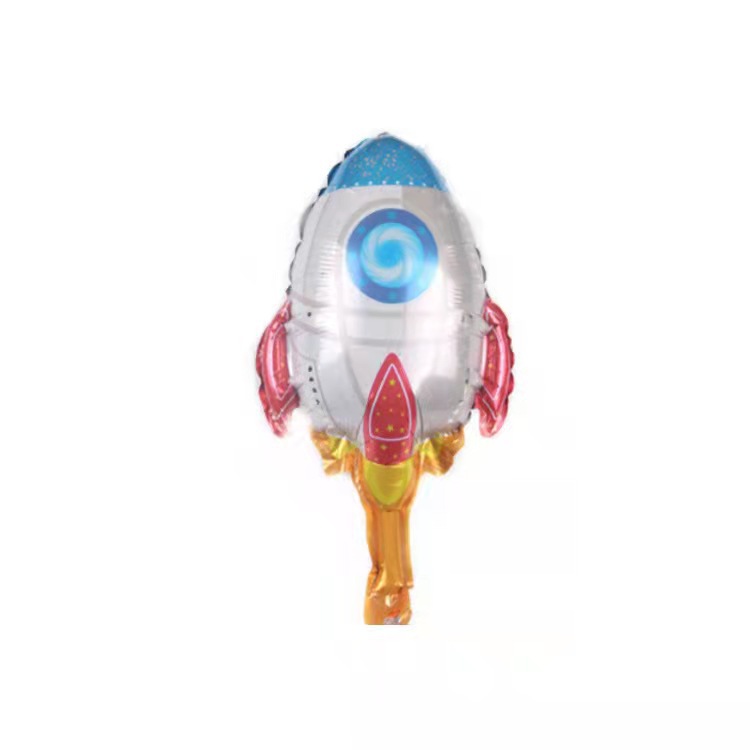 Tema de dibujos animados cumpleaños infantil astronauta nave espacial cohete película de aluminio globo de ciencia ficción diseño globo decorativo