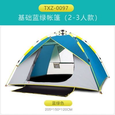 Avtomobil dam çadırları Clearance Explorer Tent Outdoor - 3-4-person-silver-coated-blue-green0097-multiple-people