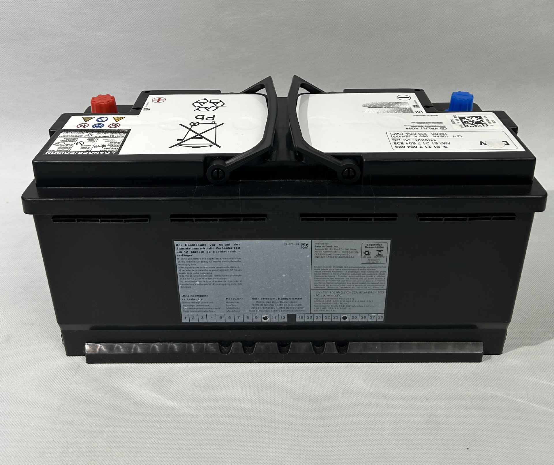 Compatible with BMW AGM105 start-stop battery, suitable for BMW 5 Series/7 Series/X Series batteries, and BMW 3 Series