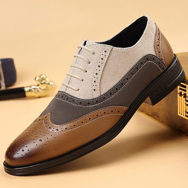 Two-tone trend casual breathable shoes English style