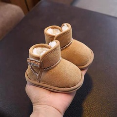 赤ちゃん0-1歳雪地靴秋冬赤ちゃん男女保温増厚学歩靴加毛0-6-13ヶ月滑り止め