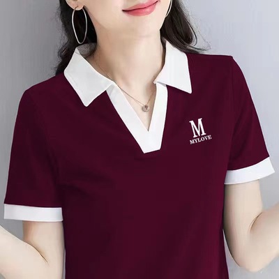 100% quality Solid summer Short sleeved T-shirt Lapel 2022 new pattern Polo Easy Show thin Western style jacket