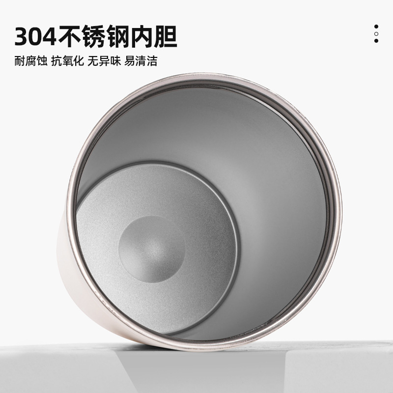 新款304不锈钢保温吸管杯便携简约纯色双层水杯大容量女生咖啡杯|undefined